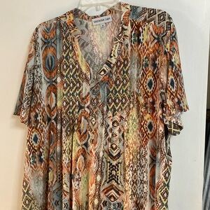 Southern lady tribal print blouse